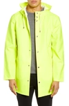 Stutterheim Stockholm Waterproof Hooded Raincoat In Safety Yellow