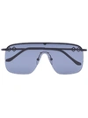 Karen Wazen Amira Aviator-frame Sunglasses In Black