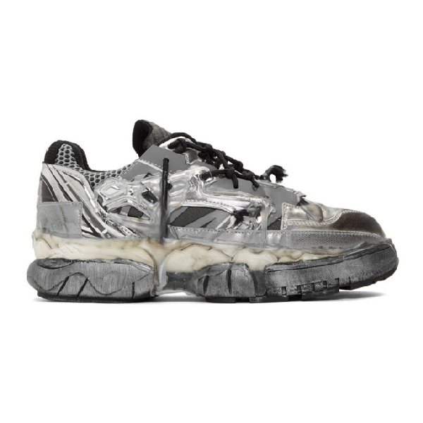 Maison Margiela Silver Fusion Sneakers In H2745 Wtblk | ModeSens