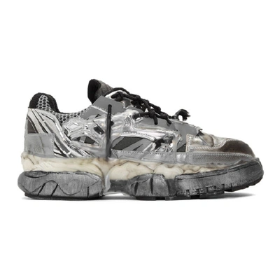 Maison Margiela Silver Fusion Sneakers In H2745 Wtblk