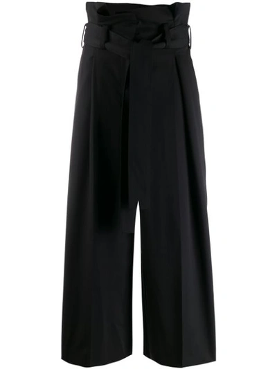 Stella Mccartney Maggie Light Wool Tie Tailored Pant In Black