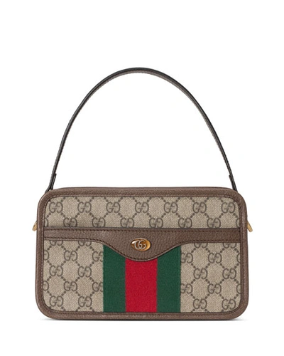 Gucci Ophidia Medium Gg Supreme Messenger Bag In Light Beige