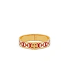 Tory Burch Kira Enameled Bracelet In Tory Gold/new Ivory/brilliant Red