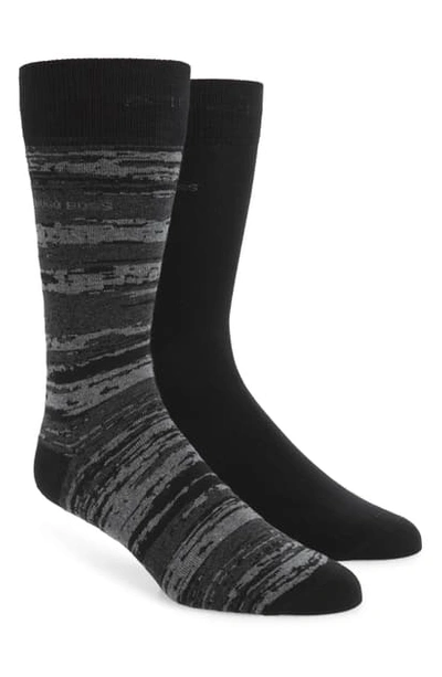 Hugo Boss Logo Socks - Pack Of 2 In Black