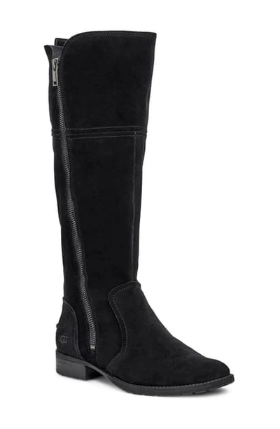 Ugg Women's Sorenson Waterproof Tall Boots In Black Suede