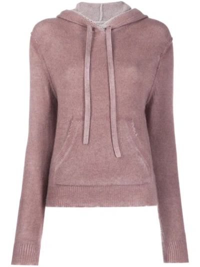 Zadig & Voltaire Hooded Knit Jumper In Pink