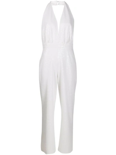 In The Mood For Love Lindsay Sequin-embellished Jumpsuit In White