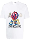 Love Moschino Logo Print Short Sleeve T-shirt In White