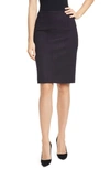 Hugo Boss Vidar Glen Check Pencil Skirt In Midnight Fantasy