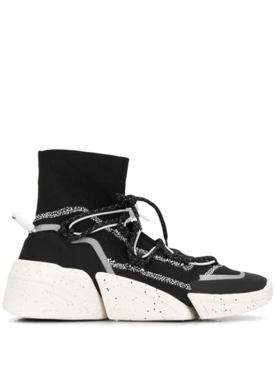 Kenzo K-sock High-top Sneakers In Black