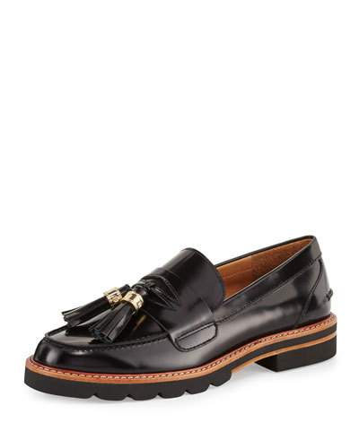stuart weitzman manila loafer black