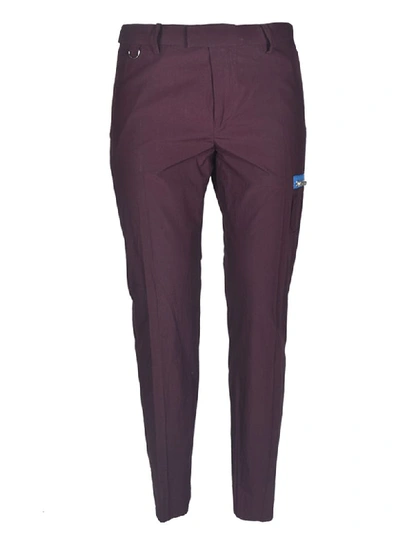 Valentino Straight Leg Trousers In Bordeaux