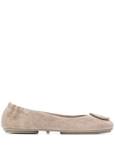 Tory Burch Minnie Ballerina Shoes - Grey In Grey