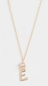 Alison Lou 14k Diamond Bezel Letter Necklace In E Yellow Gold