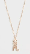 Alison Lou 14k Diamond Bezel Letter Necklace In M Yellow Gold