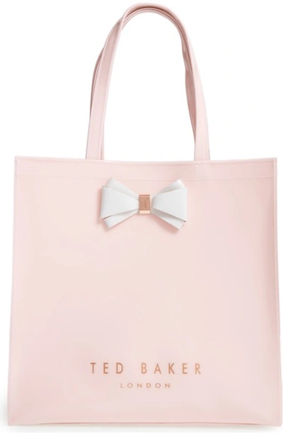 Ted Baker Large Icon - Bow Tote - Pink In Mid Pink