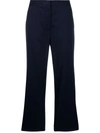 Stella Mccartney Cropped Straight Trousers In Blue