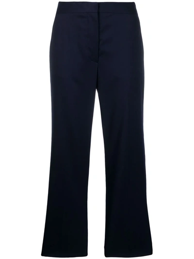 Stella Mccartney Cropped Straight Trousers In Blue