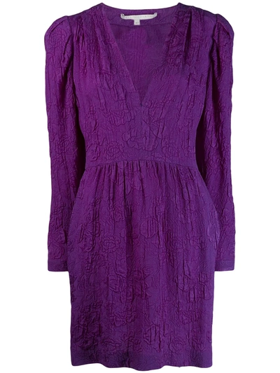Stella Mccartney Puff-sleeve Dress In Purple