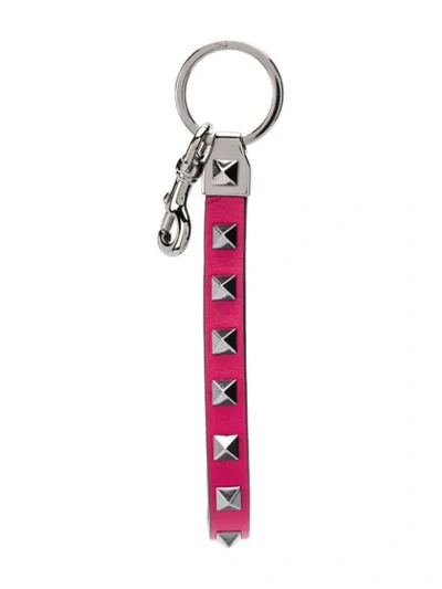 Valentino Rockstud Keyring In Red