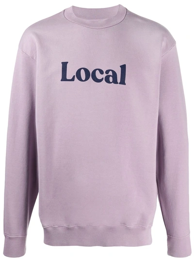Paura 'local' Print Sweatshirt In Purple