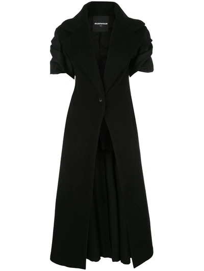 Aganovich Asymmetric Double-breasted Coat In Black