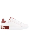 Dolce & Gabbana Portofino Sneakers In White,red