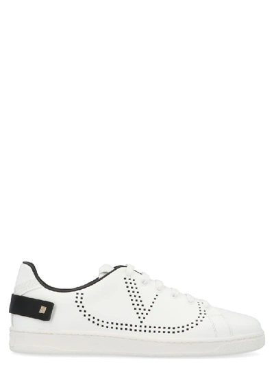 Valentino Garavani Net Shoes In White/black