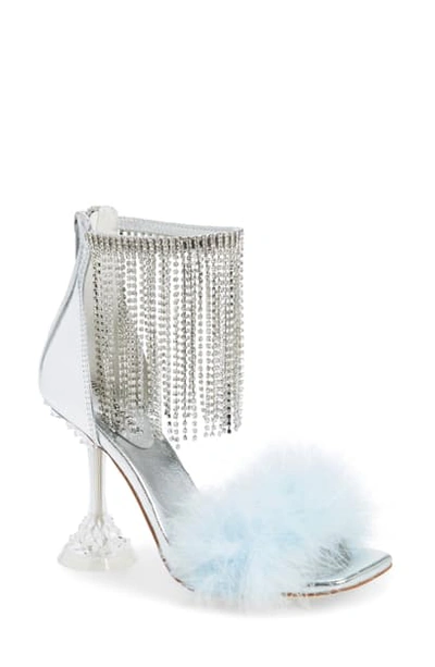 Jeffrey Campbell Jamie Sandal In Blue Silver Clear