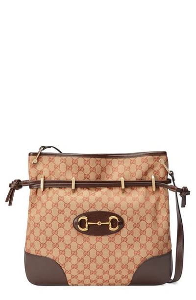 Gucci 1955 Horsebit Grande单肩包 In Beige