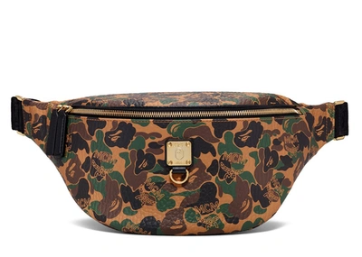 Bape x MCM Stark Belt Bag Medium Visetos Camo - Brown Waist Bags