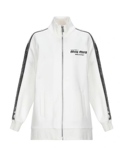 Miu Miu Sweatshirt In White