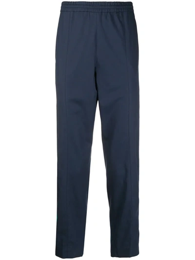 Kenzo Men's Tapered Cropped Side Stripe Pants In Midnight Blue