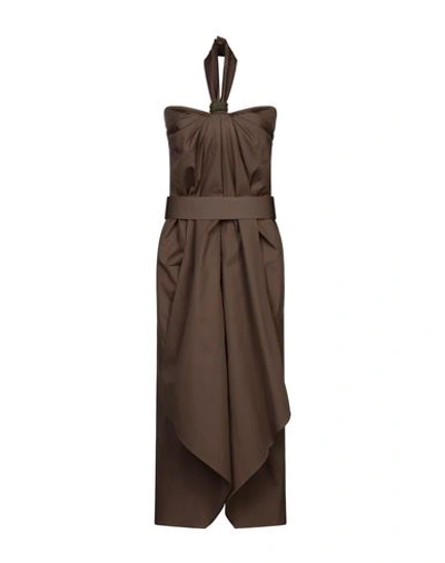 Max Mara Midi Dresses In Military Green