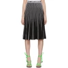 Off-white Pleated Midi Skirt In Black