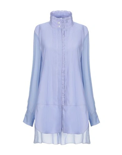 Chloé Striped Shirt In Sky Blue