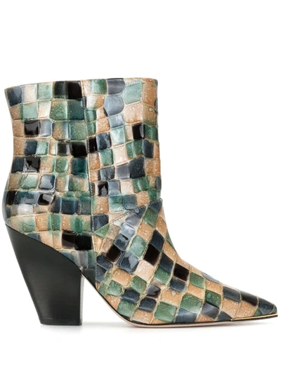 Tory Burch Women's Lila Patchwork Leather Ankle Boots In Neutral