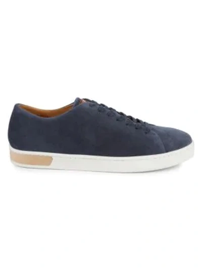 Magnanni Low-top Suede Sneakers In Navy