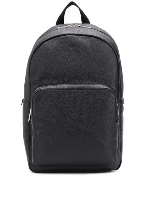 Hugo Boss Crosstown Full-grain Leather Backpack In Black | ModeSens