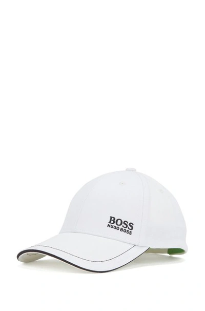 Hugo Boss Embroidered Logo Baseball Cap In White