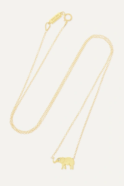 Jennifer Meyer Mini Elephant 18-karat Gold Diamond Necklace