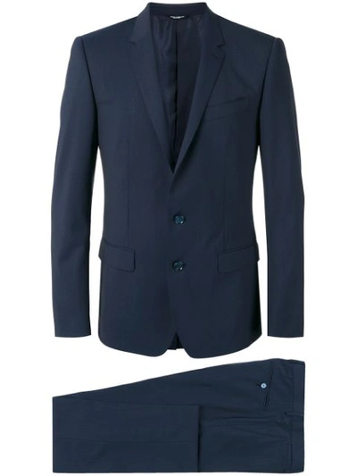 Dolce & Gabbana Classic Dinner Suit In Blue