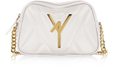 Atelier V1 Handbags Attica Quilted Leather Camera Bag In Blanc