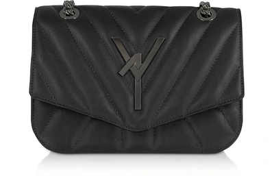 Atelier V1 Handbags Arcadia Quilted Leather Shoulder Bag In Noir / Noir 