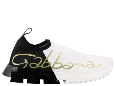Dolce & Gabbana Sorrento Logo Sneakers In White