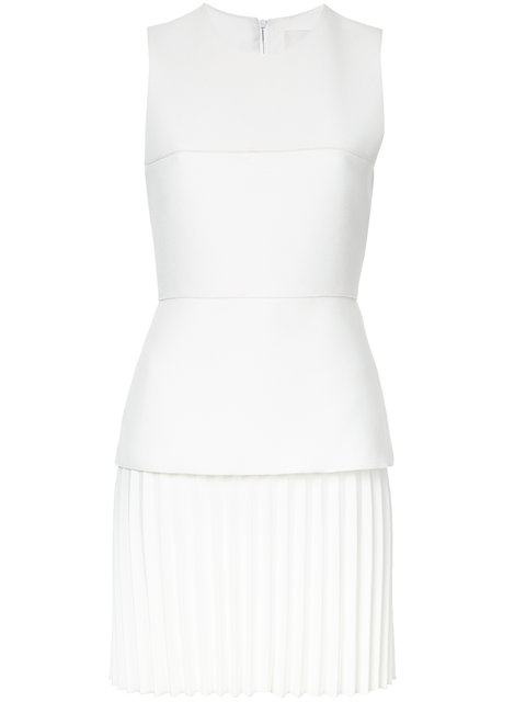 Dion Lee Pleated Mini Dress In White | ModeSens