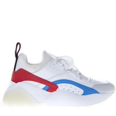 Stella Mccartney White Eclypse Sneakers In Faux Leather