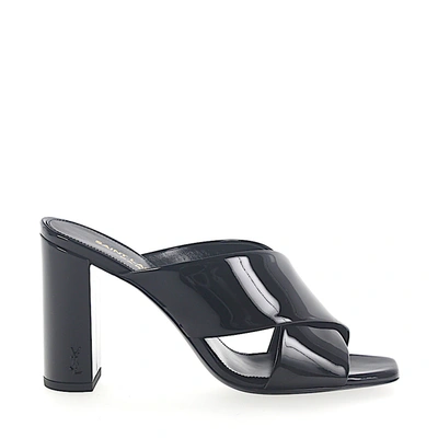 Saint Laurent Strappy Sandals In Black
