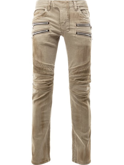 khaki balmain jeans