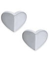 Kate Spade Heritage Silver Rhodium-plated Heart Stud Earrings
